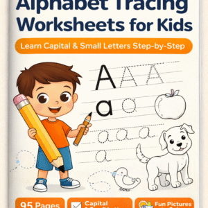 Alphabet & Line Tracing Workbook for Kids Cover Page Image