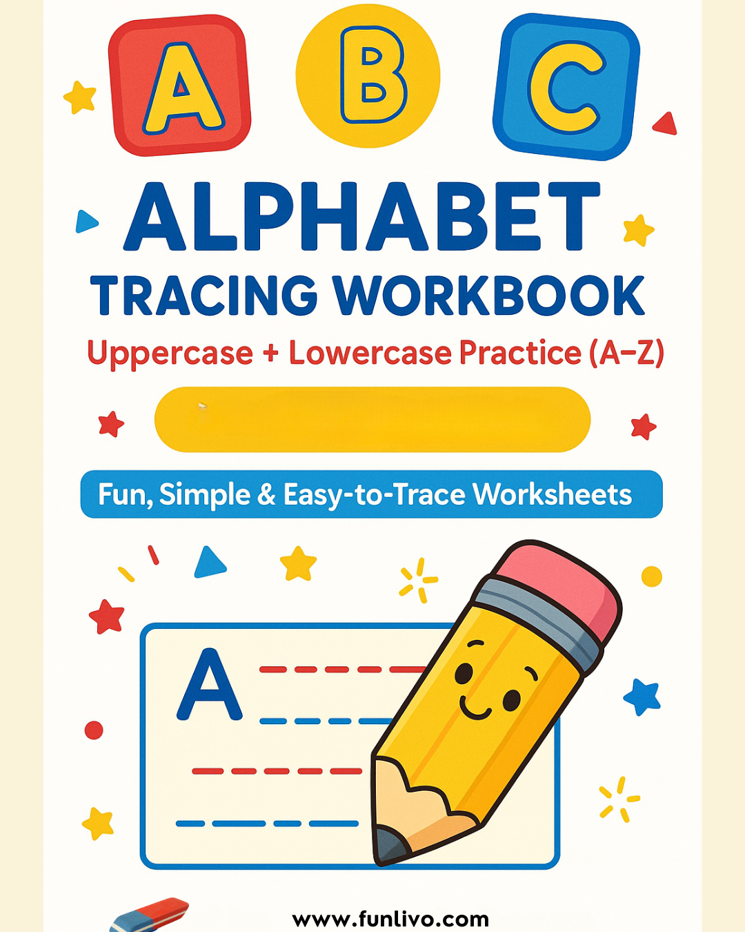 ABC Uppercase & Lowercase Tracing and Coloring Book