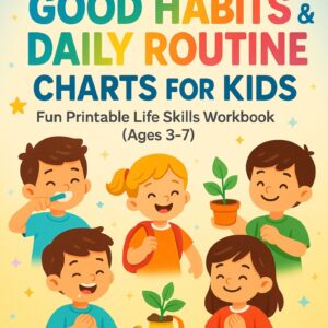 good habits and life skills charts for kids – printable pdf workbook