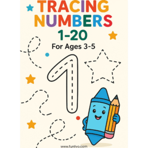 Number Tracing Workbook for Preschoolers | 1-20 Counting and Tracing Printable PDF