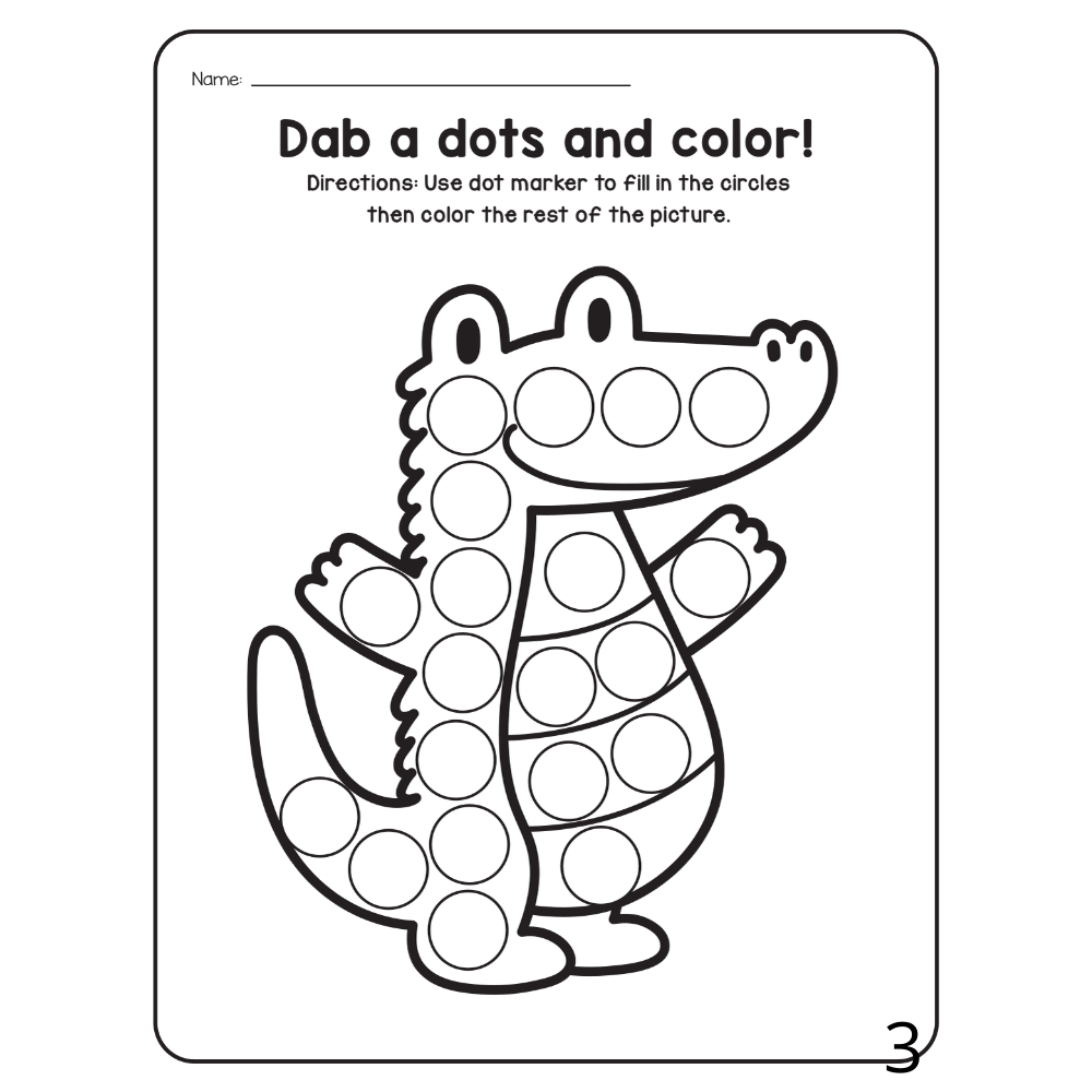 Uppercase Alphabet Animal Dot Markers Workbook | Ages 2-4 (52 Pages) - Image 3