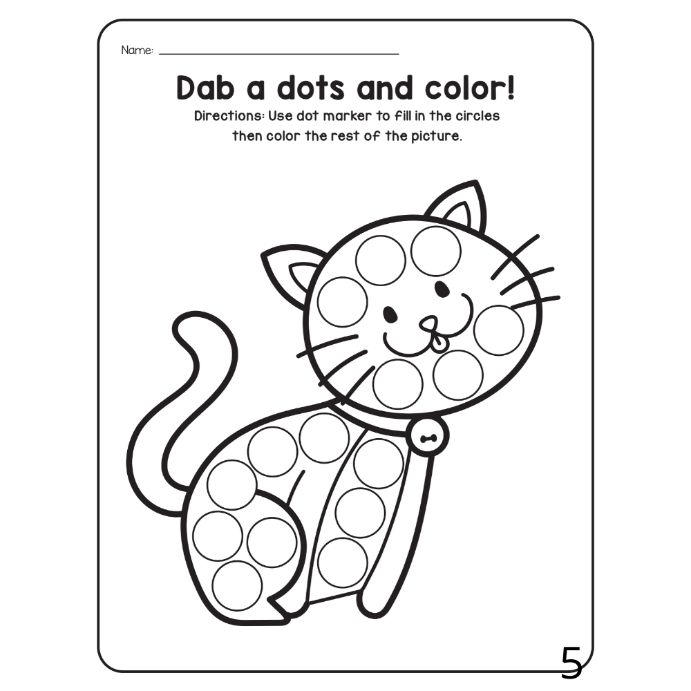Uppercase Alphabet Animal Dot Markers Workbook | Ages 2-4 (52 Pages) - Image 5