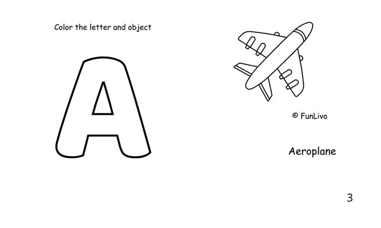 alphabet color and letter tracing example worksheet