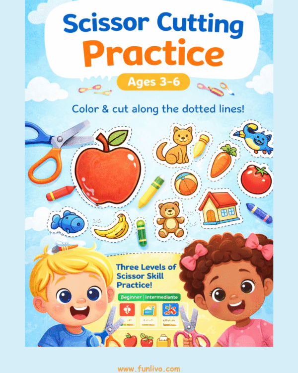 Scissor Cutting Practice Workbook for Kids (Ages 3–6)