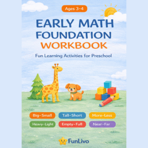 Cover Page Images of Early Math Foundation Workbook for Preschool Kids (Ages 3–5)