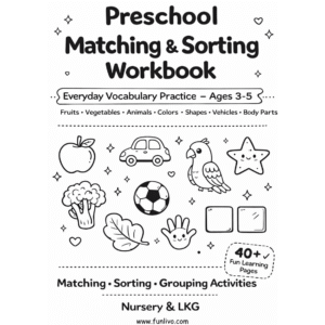 Preschool Matching and Sorting Workbook (Ages 3–5)