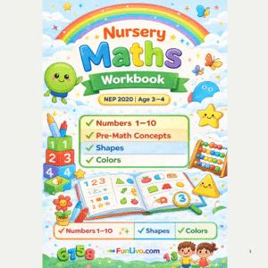 Cover Page Images of Nursery Maths Workbook – Practice Activities for Ages 3–4