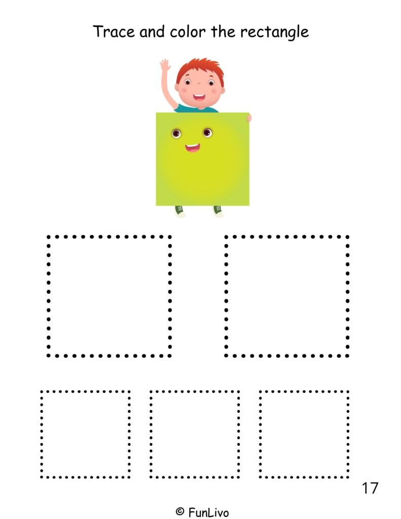 Free trace, color and count worksheet pdf for kids