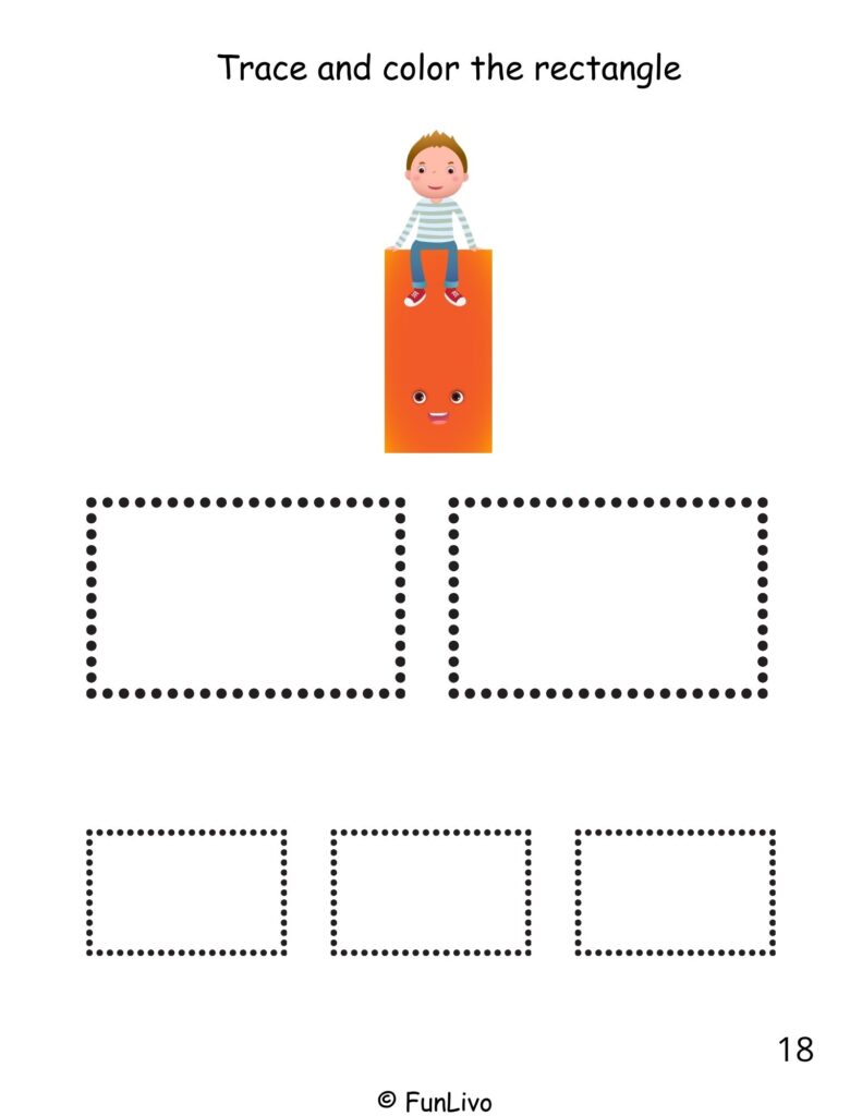 Free trace, color and count worksheet pdf for kids