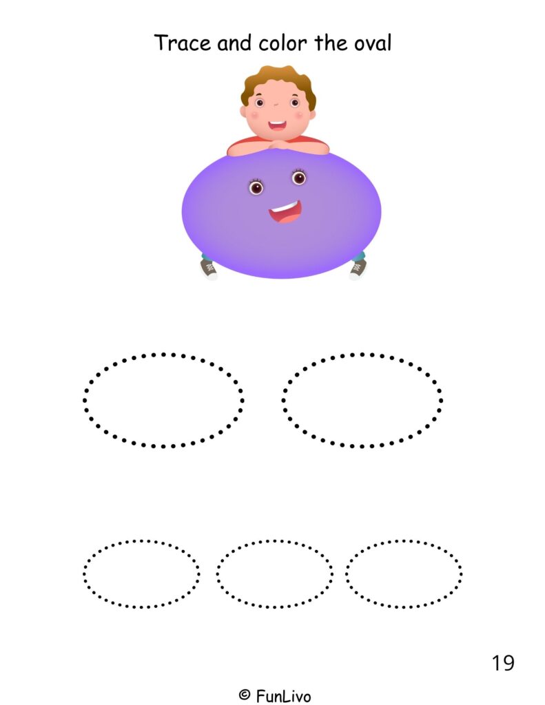 Free trace, color and count worksheet pdf for kids