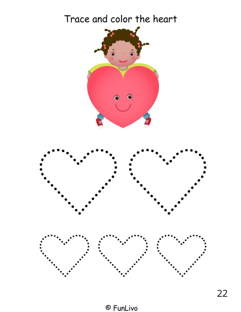 Free trace, color and count shape worksheet pdf for kids