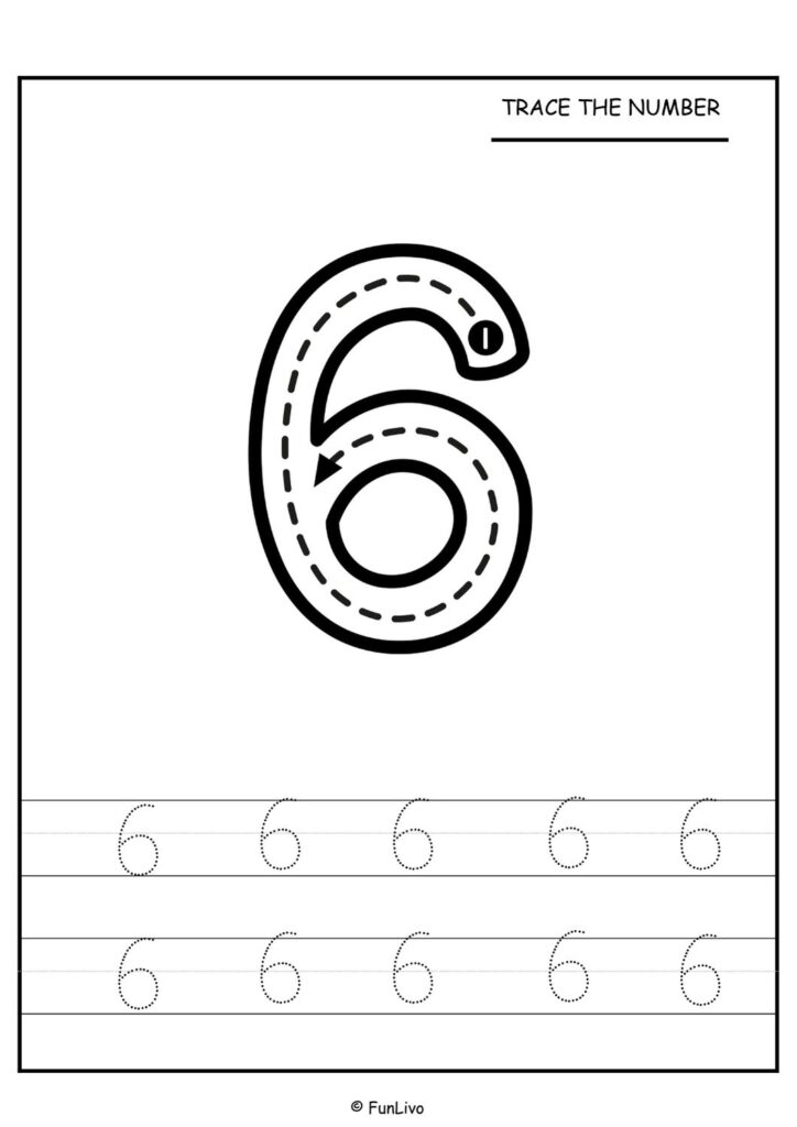 Number tracing worksheets 1–20 for preschool kids
