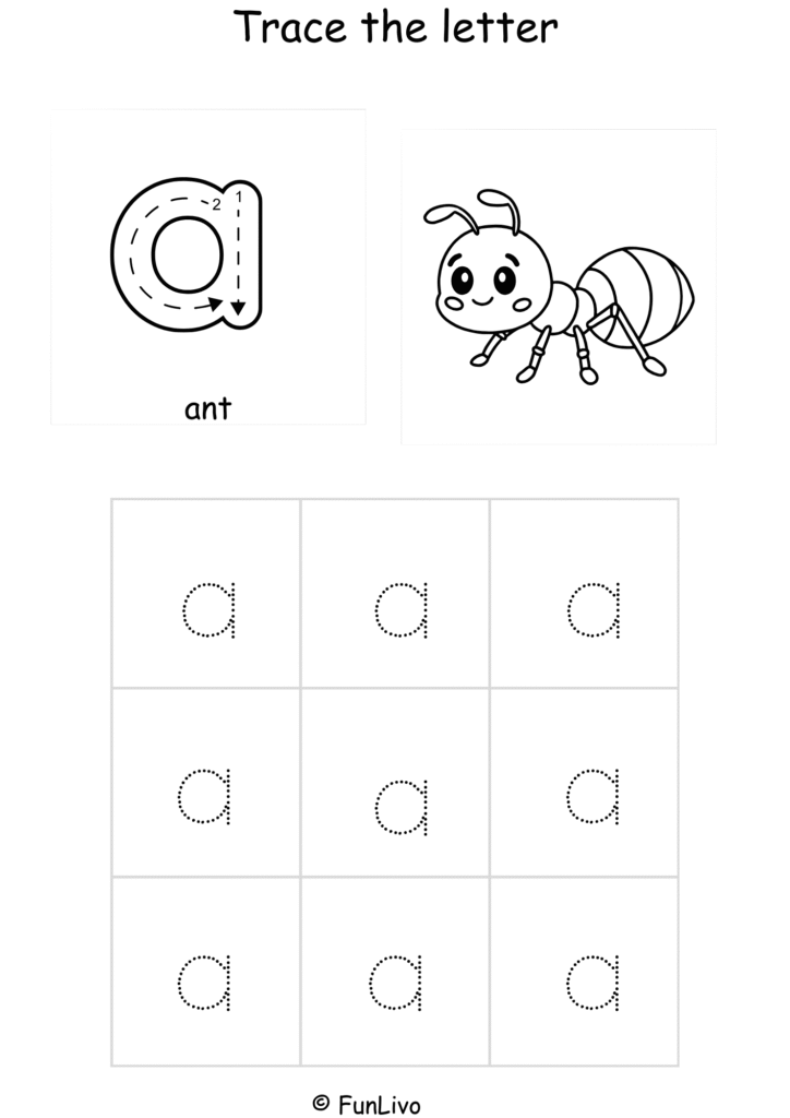Lowercase Letter Tracing Worksheet