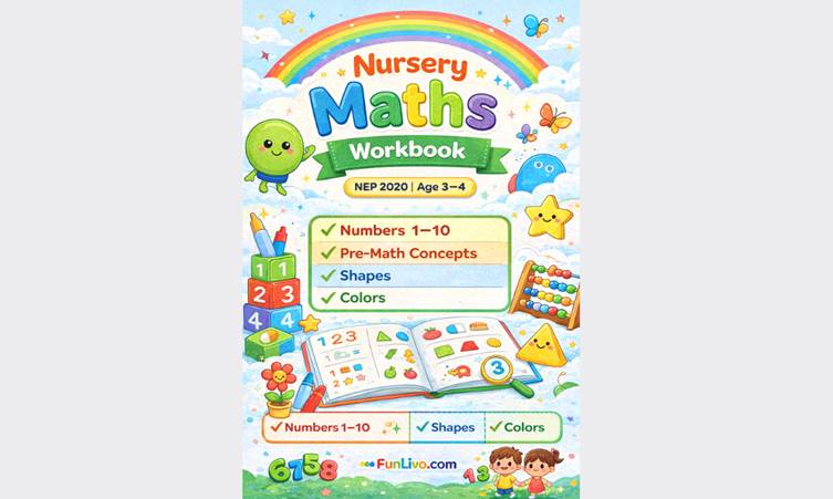 Nursery math counting worksheets for number recognition 1 to 10