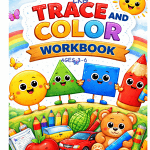 Cover page of LKG Coloring and Tracing Worksheets Workbook