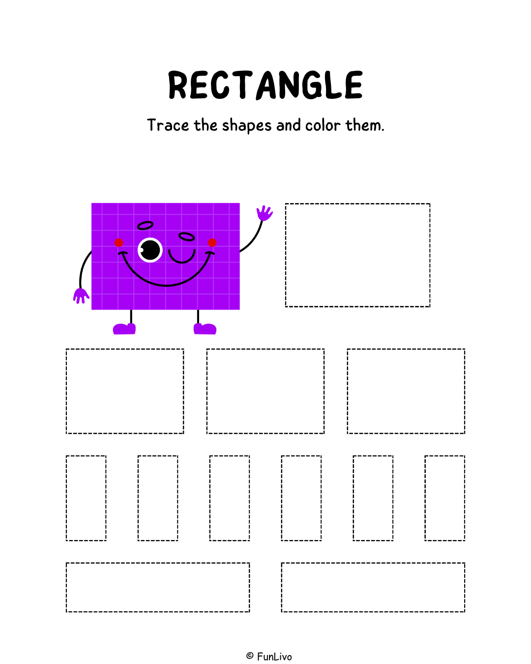 LKG Coloring and Tracing Worksheets Workbook shape tracing worksheet