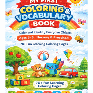 Coloring Worksheets for Nursery – Daily Objects Identification PDF (Ages 3–5)