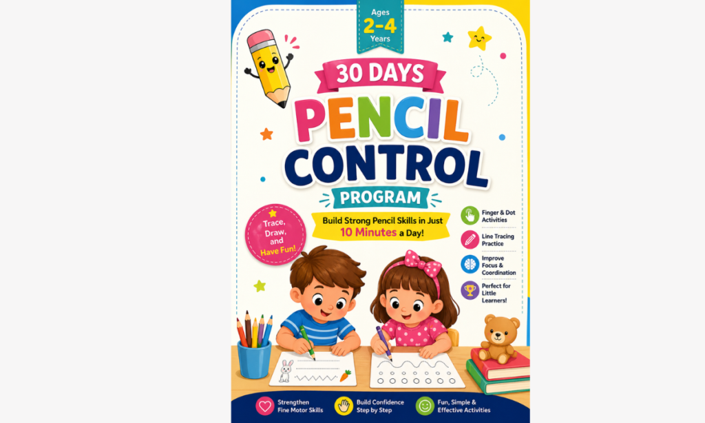 Tracing Worksheets for Preschoolers with line tracing, shape tracing, pencil control exercises, and fine motor skill activities for early learners.