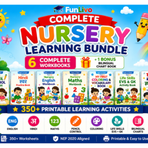 Complete Nursery Learning Bundle | 350+ Printable Worksheets (Ages 3–4)