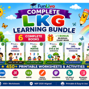 Complete LKG Learning Bundle | 450+ Printable Worksheets (Ages 3–6)