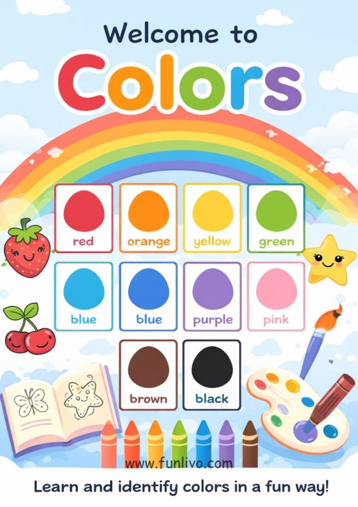 Cover Page Image of Free Color Worksheets for Preschool Kids