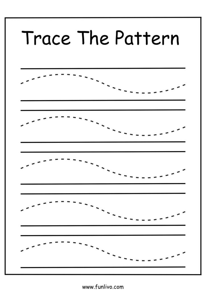 Download Free Slanting Line Tracing Worksheet