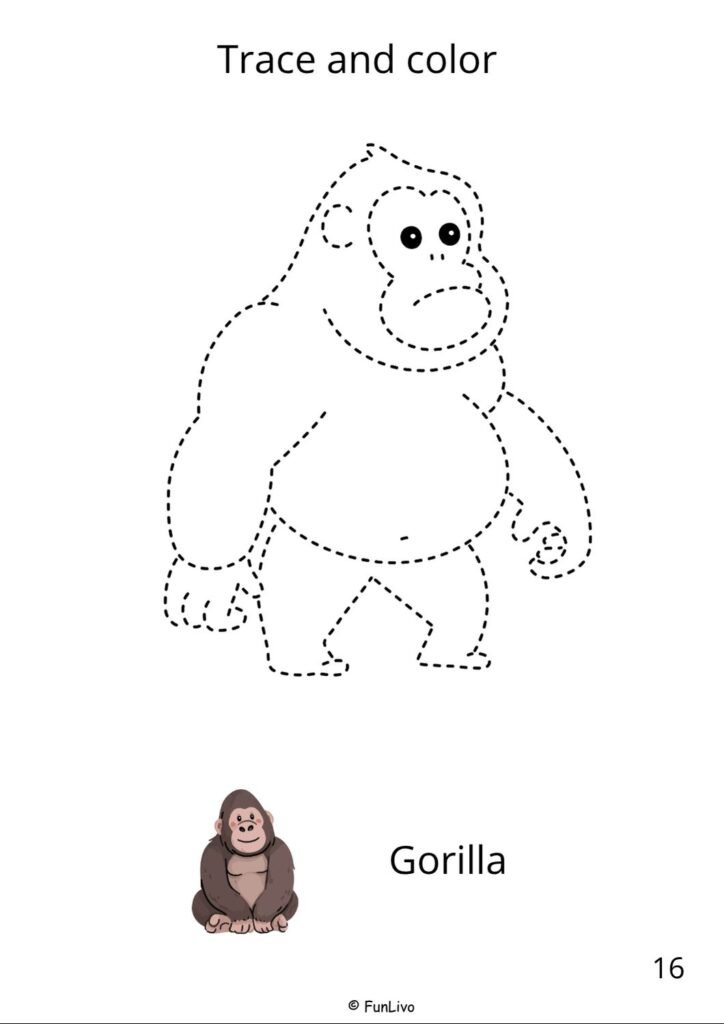 Download Free Gorilla Worksheet