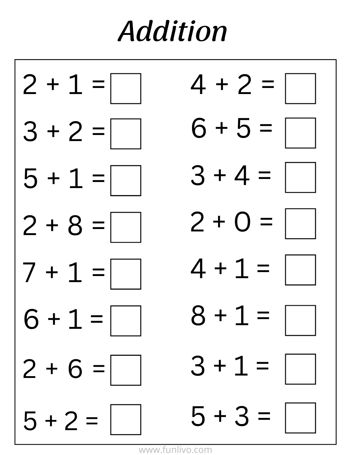 One-digit subtraction worksheet for preschool kids