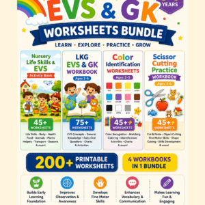 EVS and GK Worksheets Bundle for Kids | Ages 3–6