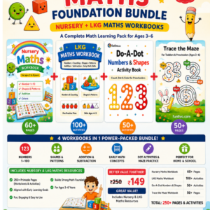 Preschool Math Worksheets Bundle | Ages 3–6