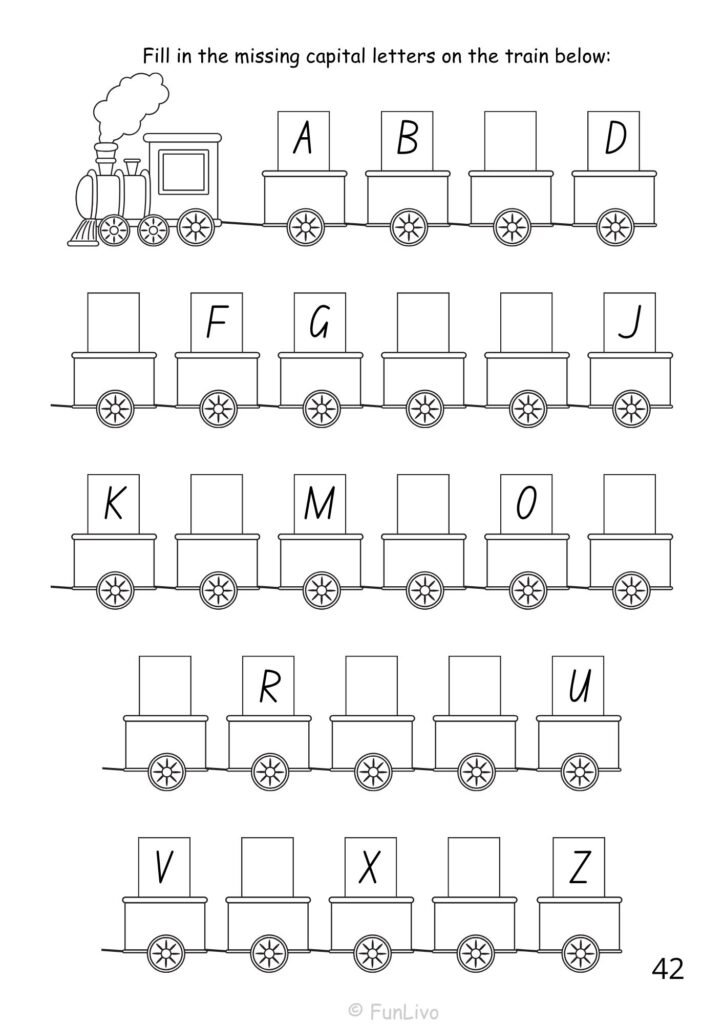 Uppercase Missing Letter Worksheet for Preschool kids